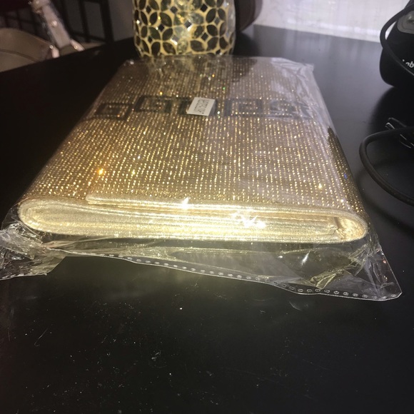 New💕 Gold and Black Rhinestone Crossbody Clutch - Picture 3 of 6